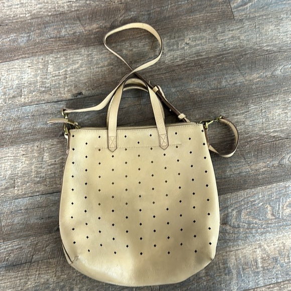 Madewell mini Transport perforated Beige Leather Crossbody bag - Picture 12 of 16